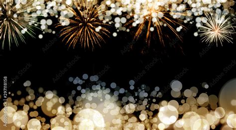 New Year fireworks background Stock Photo | Adobe Stock