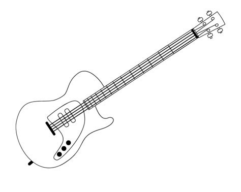 Free Bass Guitar Clipart Black And White, Download Free Bass Guitar ...