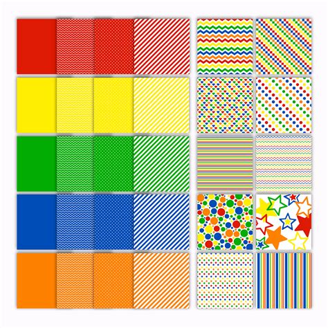 Primary Colors Digital Paper – Creative Fabrica