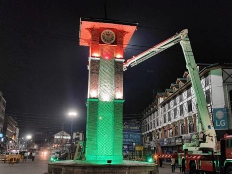 Ahead of Independence day Clock Tower at Srinagar's Lal Chowk illuminated in tricolour » News ...