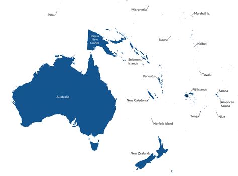 Oceania Map - Countries and Geography - GIS Geography