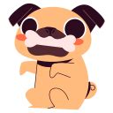 Pug Stickers - Free animals Stickers