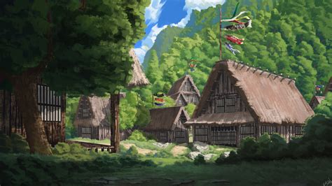 ArtStation - The East Forest Village ( New Version )