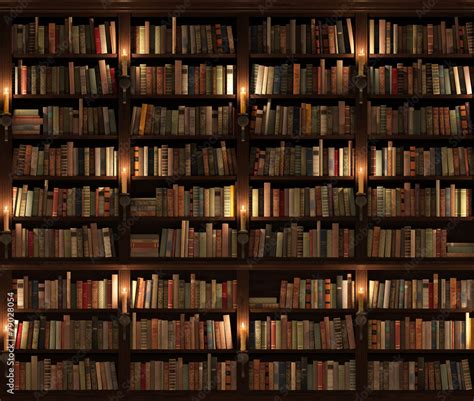 Bookshelf. Seamless texture (vertically and horizontally) Stock-Illustration | Adobe Stock