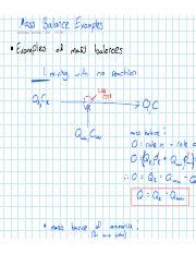 mass balance examples | Course Hero