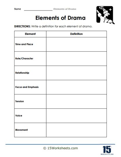 Elements of Drama Worksheets - 15 Worksheets.com - Worksheets Library