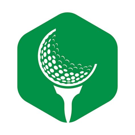 Premium Vector | Golf logo design template vector golf ball on tee logo design icon
