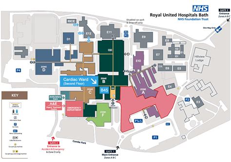 Warwick Hospital Ward Map