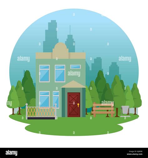 beautiful and modern family house Stock Vector Image & Art - Alamy