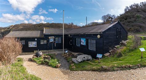 Entrance To Wild Seas Centre At Kimmeridge Bay Stock Photo - Download ...