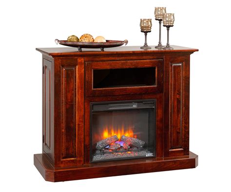 Deluxe Fireplace Entertainment Center | Amish Custom Furniture ...