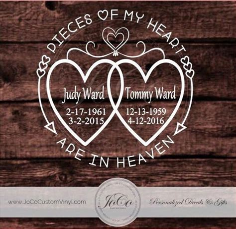 Pieces Of My Heart Are In Heaven Double Memorial | Etsy | In loving ...