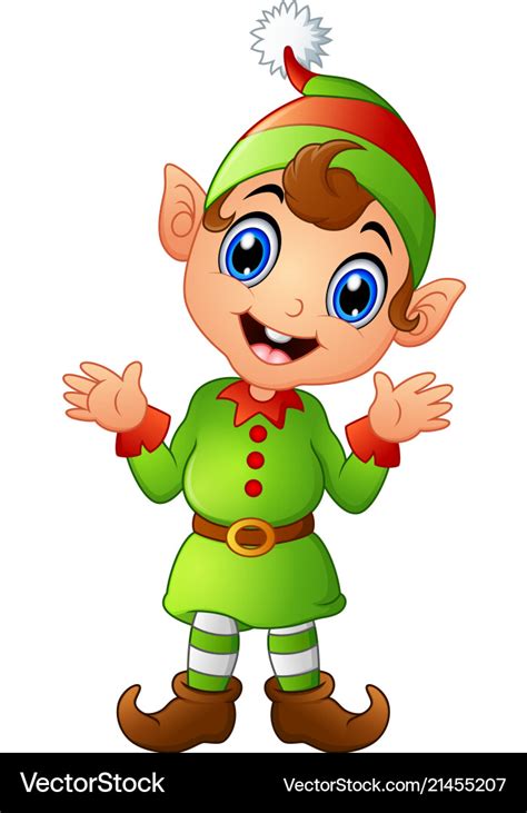 Christmas elf cartoon Royalty Free Vector Image