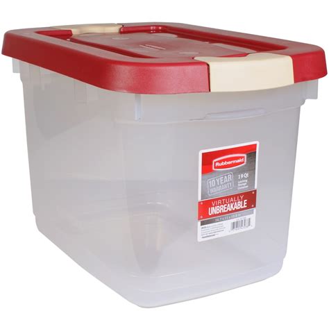 Rubbermaid Roughneck 19-Quart Clear Tote with Latching Lid at Lowes.com