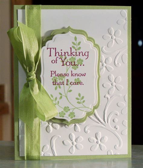 Handmade Sympathy Card Stampin' up thoughts & - Etsy | Sympathy cards ...