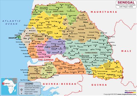 Senegal Map | HD Political Map of Senegal