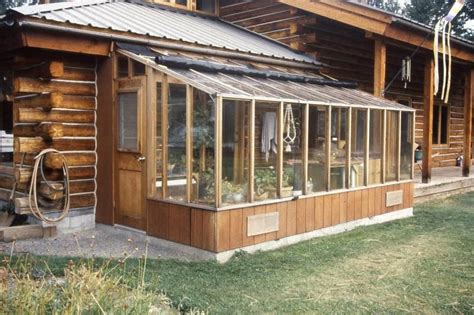 Garden sun room greenhouse (8x16) attached to a log cabin | Home ...