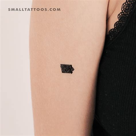 Iowa Map Temporary Tattoo (Set of 3) – Small Tattoos