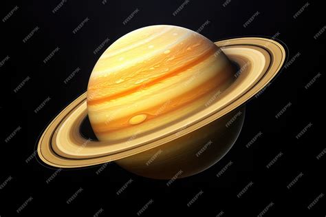 Premium AI Image | A Saturn planet isolated on white background