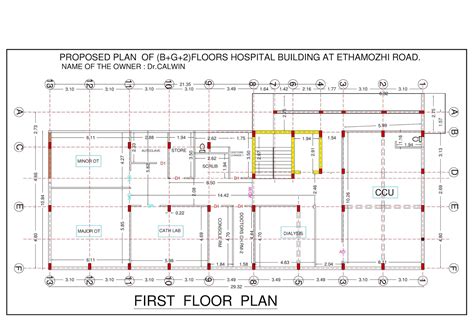 50 beds cardiac care hospital layout | Medpoint Healthcare