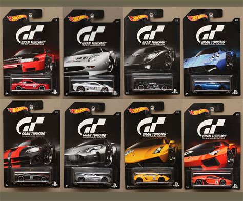 Hot Wheels 2016 Gran Turismo (COMPLETE SET OF 8 CARS)