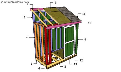 4x8 Lean to Shed Plans - Etsy