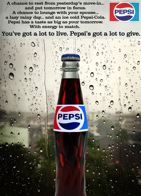 Retro Pepsi Magazine Ad (Rainy Day) by FearOfTheBlackWolf on DeviantArt