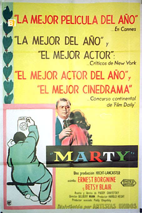 "MARTY" MOVIE POSTER - "MARTY" MOVIE POSTER