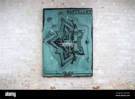 Kastellet wall plaque in Copenhagen Stock Photo - Alamy