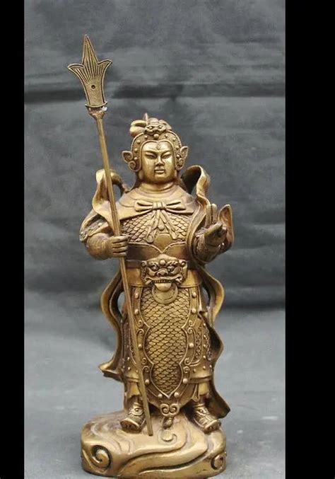 671115965++11" China Myth Brass Stand Yang Jian Er Lang God Warroir knight Statue Sculpture-in ...