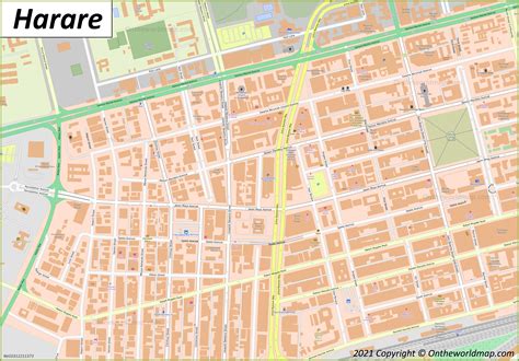 Harare Map | Zimbabwe | Detailed Maps of Harare