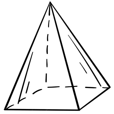 Premium Vector | Doodle sticker pyramid with math lesson