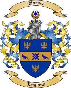 Harper Family Crest from England by The Tree Maker