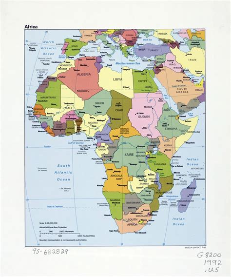 Large detailed political map of Africa with marks of capital cities ...