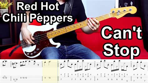 Red Hot Chili Peppers - Can't Stop // BASS COVER + Play-Along Tabs ...