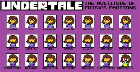 Undertale Frisk Emotions table/ Soul weapons. | Undertale Amino