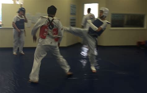 Sparring in Class - Kim's School of TaeKwonDo