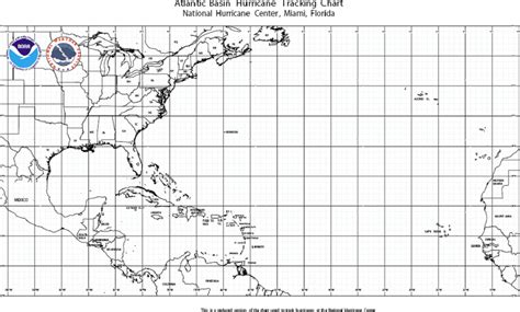 Atlantic Basin Hurricane Tracking Chart