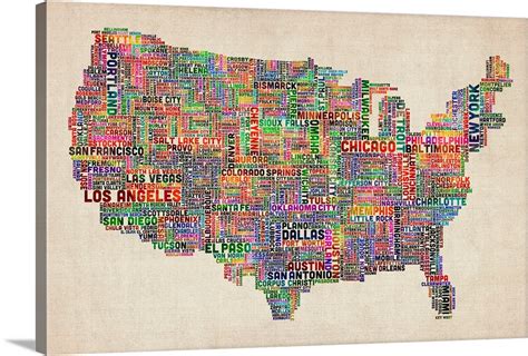 Map Of The Us And Cities - Amanda Marigold