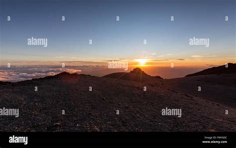 Sunrise at Mt Taranaki volcano, North Island, New Zealand Stock Photo ...