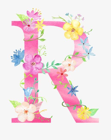 Flowers Letter R, Letter Clipart, Letter, Flower PNG Transparent Clipart Image and PSD File for ...