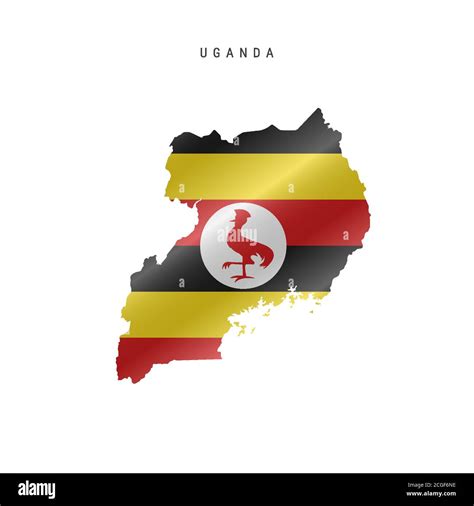 Waving flag map of Uganda. Vector illustration Stock Vector Image & Art - Alamy