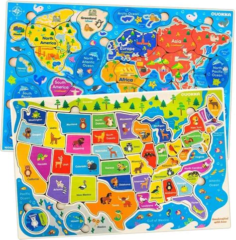 Best United States Map Wooden Puzzles For Kids & Toddlers | Oddblocks