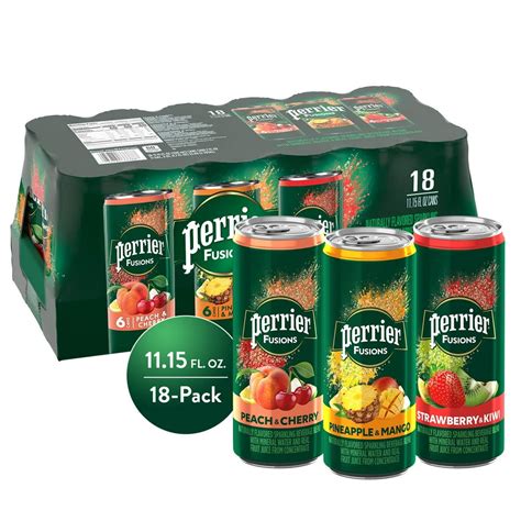 Perrier Fusions, Assorted Flavors, 11.15 Fl Oz Cans (Pack of 18) - Walmart.com - Walmart.com