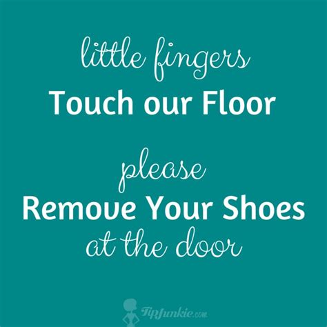 Remove The Shoes! 10 Creative Signs For Guests – Tip Junkie