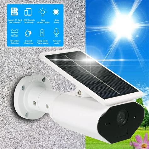 WIFI Wireless Waterproof Outdoor Camera 960P Solar Battery Power Low ...