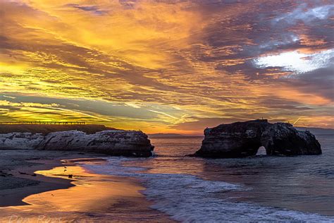 Natural Bridges Beach Sunrise Photograph by Donald Roos - Fine Art America