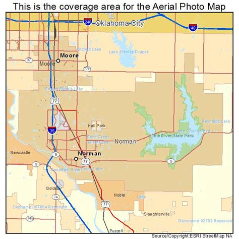 Aerial Photography Map of Norman, OK Oklahoma