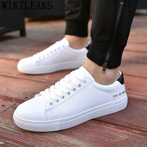 white shoes men luxury brand mens shoes casual leather summer shoes men ...