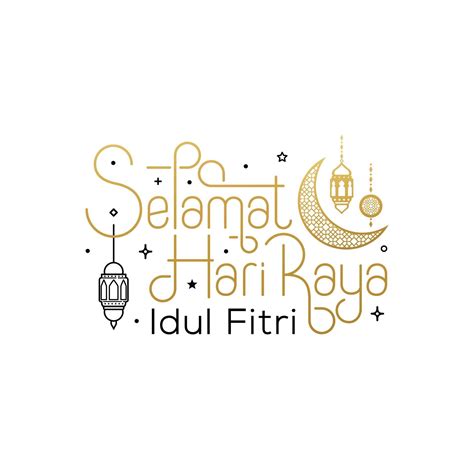 Selamat hari raya idul fitri means happy eid al fitr vector ...